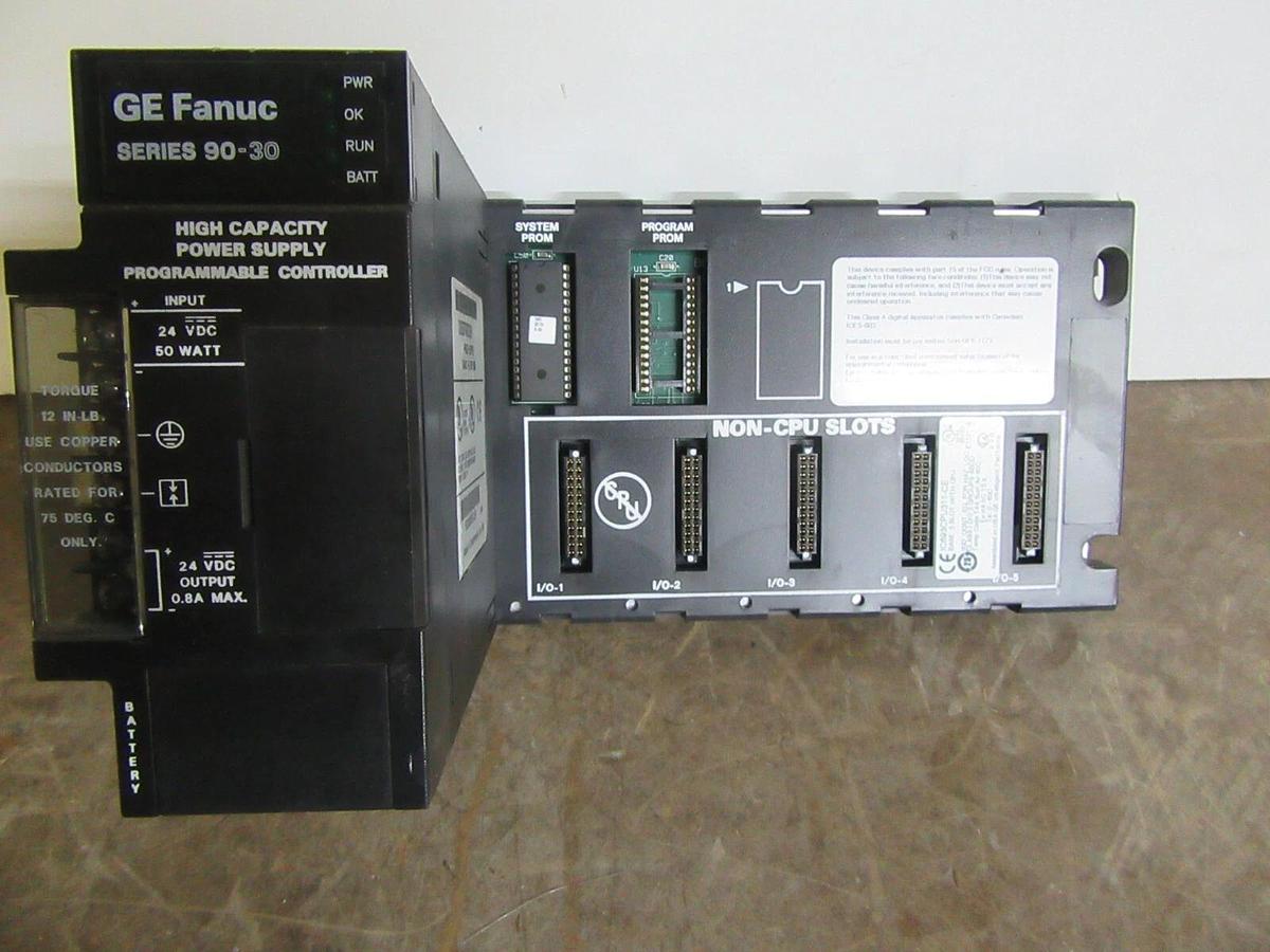 Used GE FANUC POWER SUPPLY MODULE AND 5-SLOT BASE IC693PWR331A IC693CPU311-CE