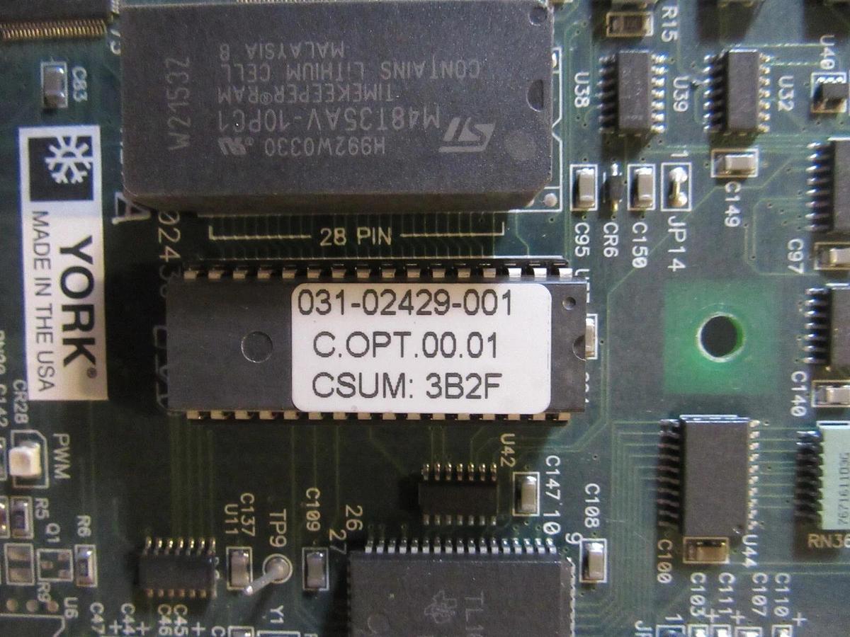 Used YORK CONTROL CIRCUIT BOARD MODEL / REVISION: 031-02430-000 REV A **WARRANTY**