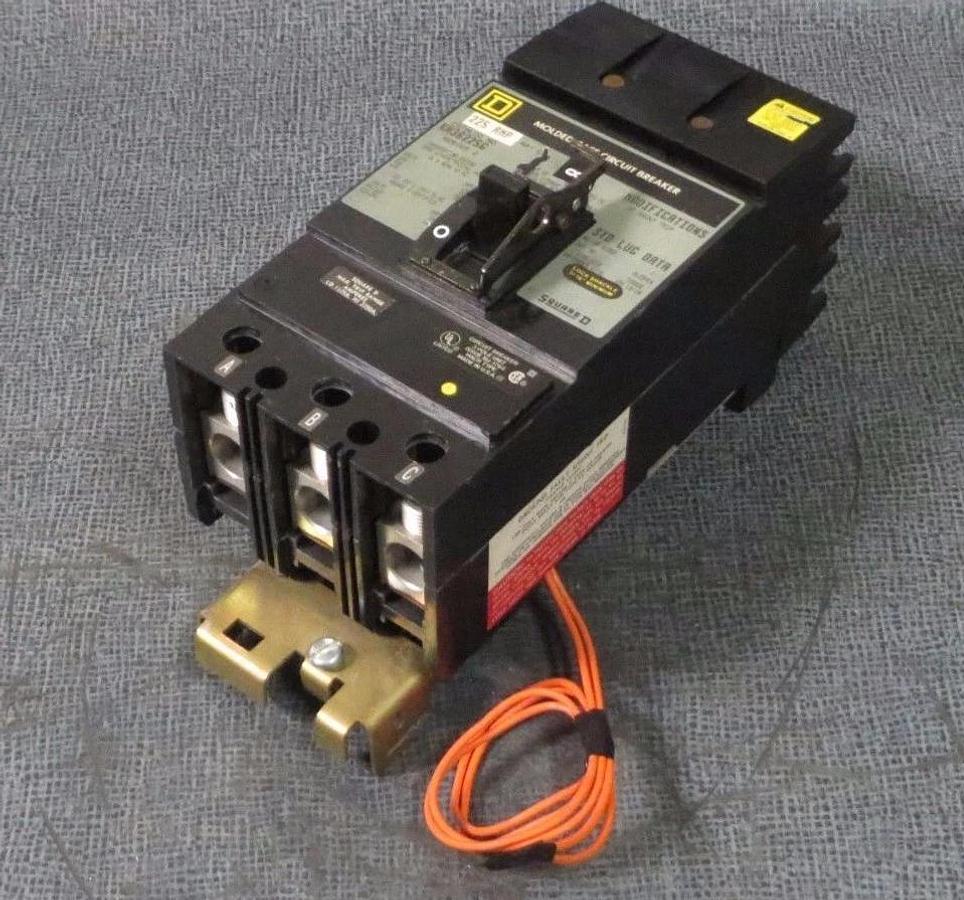 Used SQUARE D I-LINE BREAKER KH36225G 225 AMP 600 V 3 POLE W/ GROUND FAULT SHUNT
