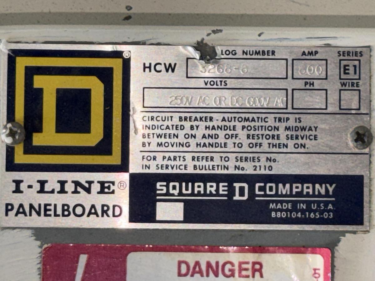 Used SQUARE D I-LINE CIRCUIT BREAKER FH36030 30 AMP 600 VOLT 3-POLE