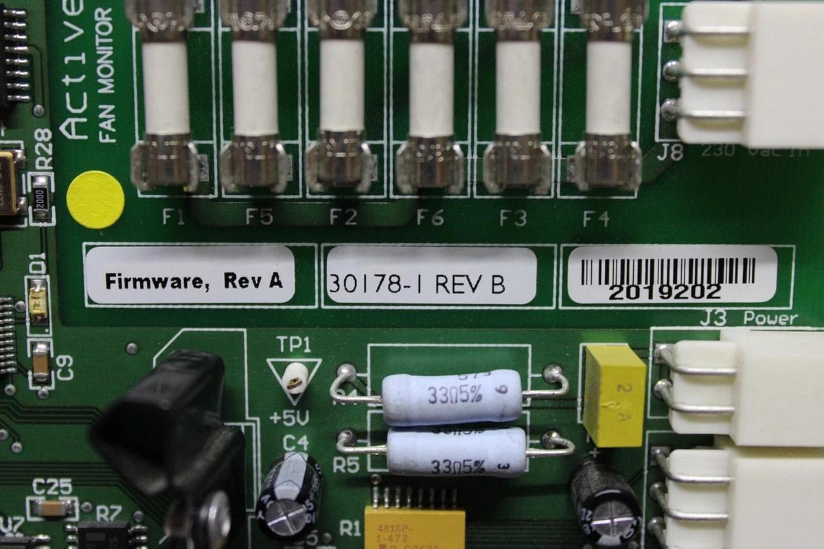 Used ACTIVE POWER FAN MONITOR CIRCUIT BOARD 30159-3 30178-1 REV. B FIRMWARE REV. A
