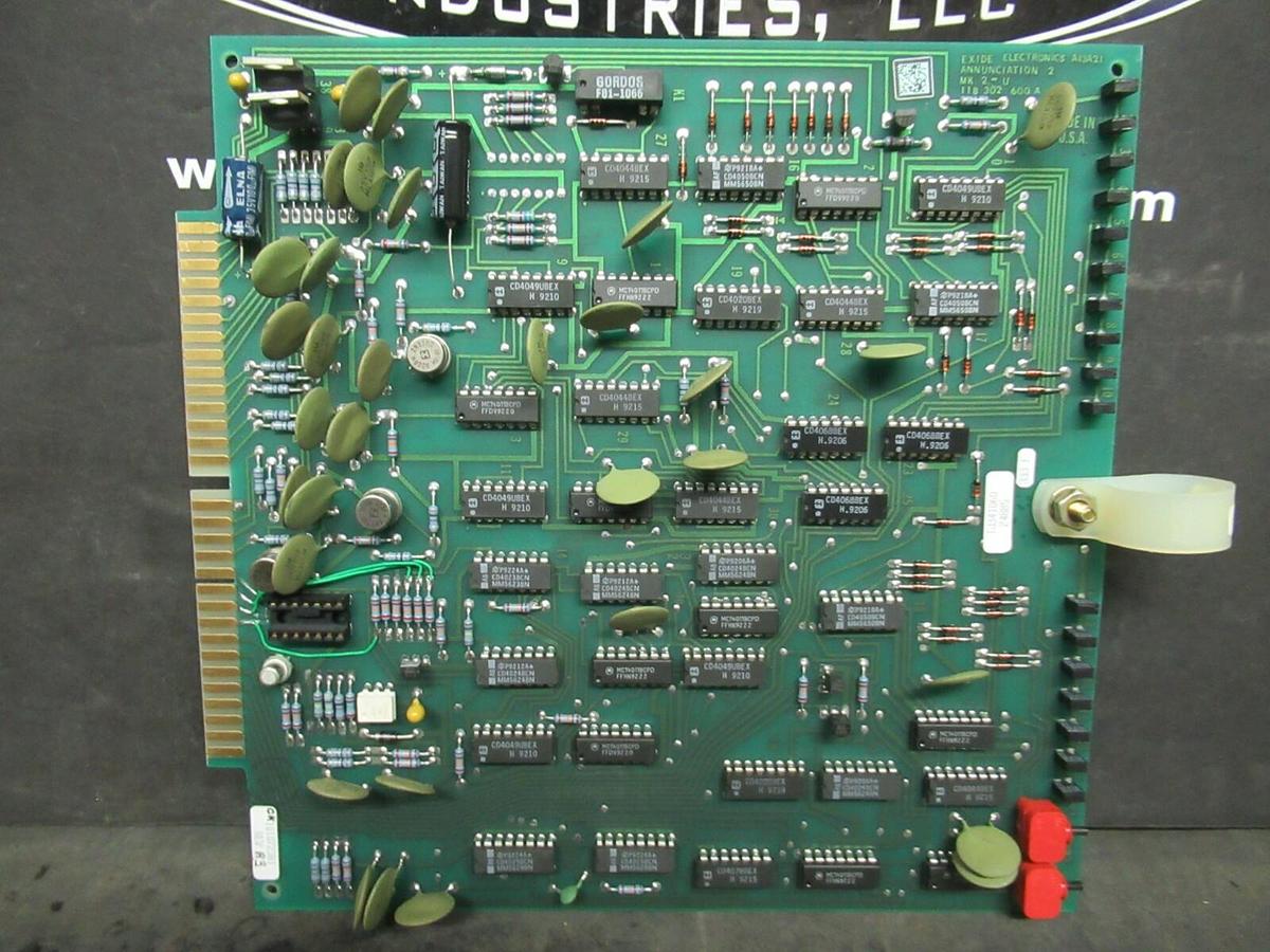 Used EXIDE ANNUNCIATION 2 A13A21 CIRCUIT BOARD 118 302 600 REV A 110071317 REV B