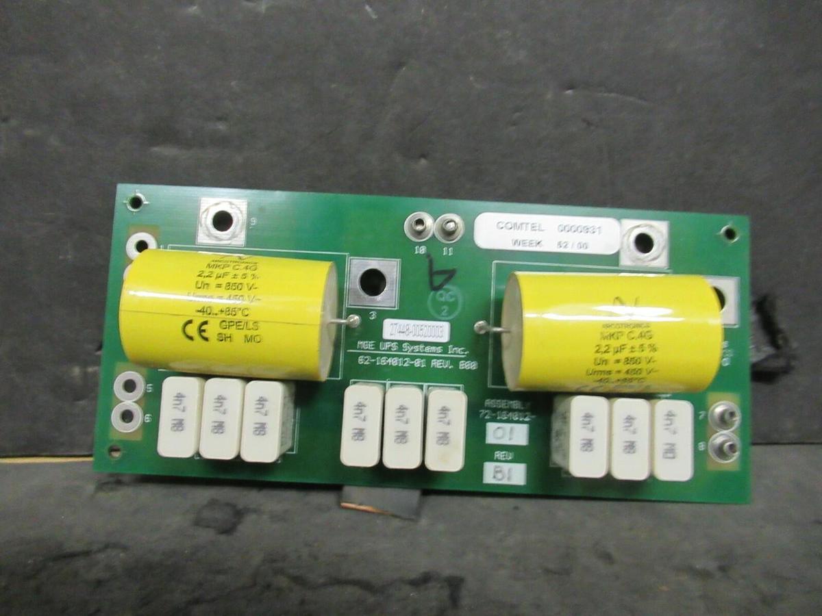 Used MGE UPS SYSTEMS 62-164012-01 REV B00 ASSEMBLY 72-164012-01 B1 CIRCUIT BOARD