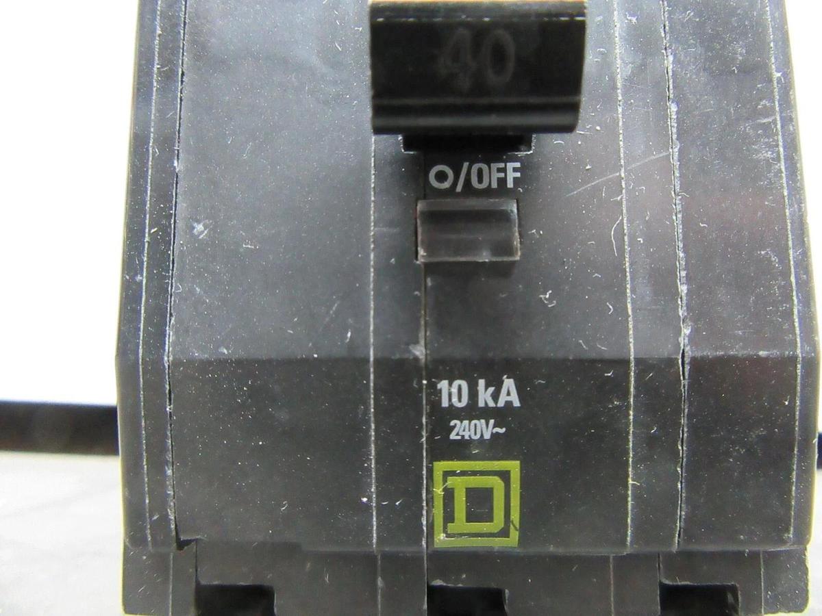 Used SQUARE D HACR BREAKER QOB340 40 AMP 240 VAC 3-POLE **WARRANTY INCLUDED**