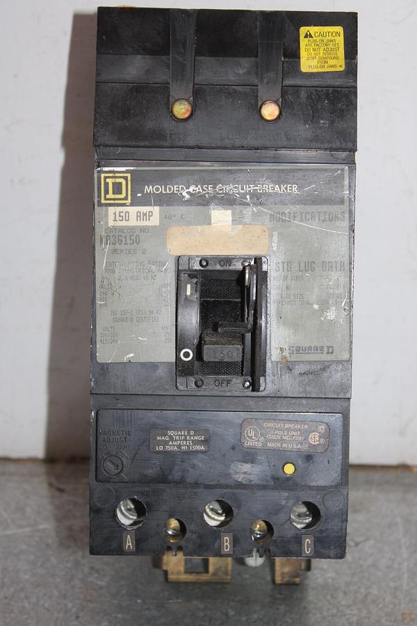 Used SQUARE D I-LINE CIRCUIT BREAKER MA36450 450 AMP 600 VAC 3-POLE