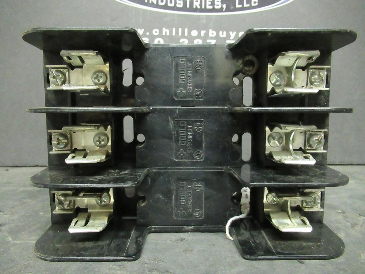 Used GOULD SHAWMUT FUSE HOLDER 60328R FOR 30 AMP 600 V FUSES