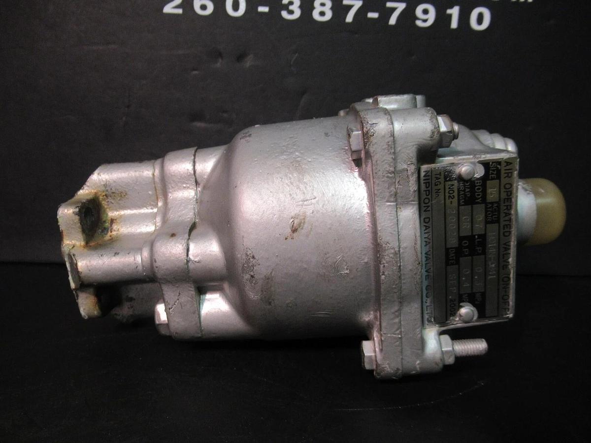 Used NIPPON DAYA AIR OPERATED STEEL VALVE H014N-0841 DIAMETER: 15 MM CR DIAPHRAM
