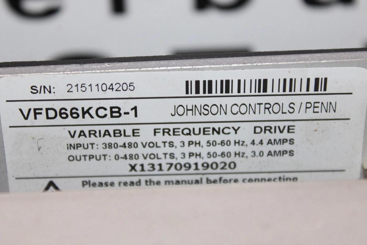 Used JOHNSON CONTROLS VARIABLE FREQUENCY DRIVE CIRCUIT BOARD VFD66KCB-1 **WARRANTY**