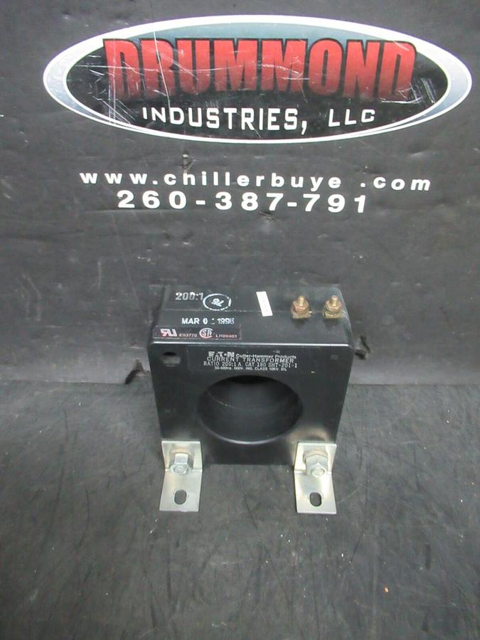 Used EATON CURRENT TRANSFORMER 180-SHT-201-1 50-400 HZ RATIO: 200:1A 600 VOLT 10 KV