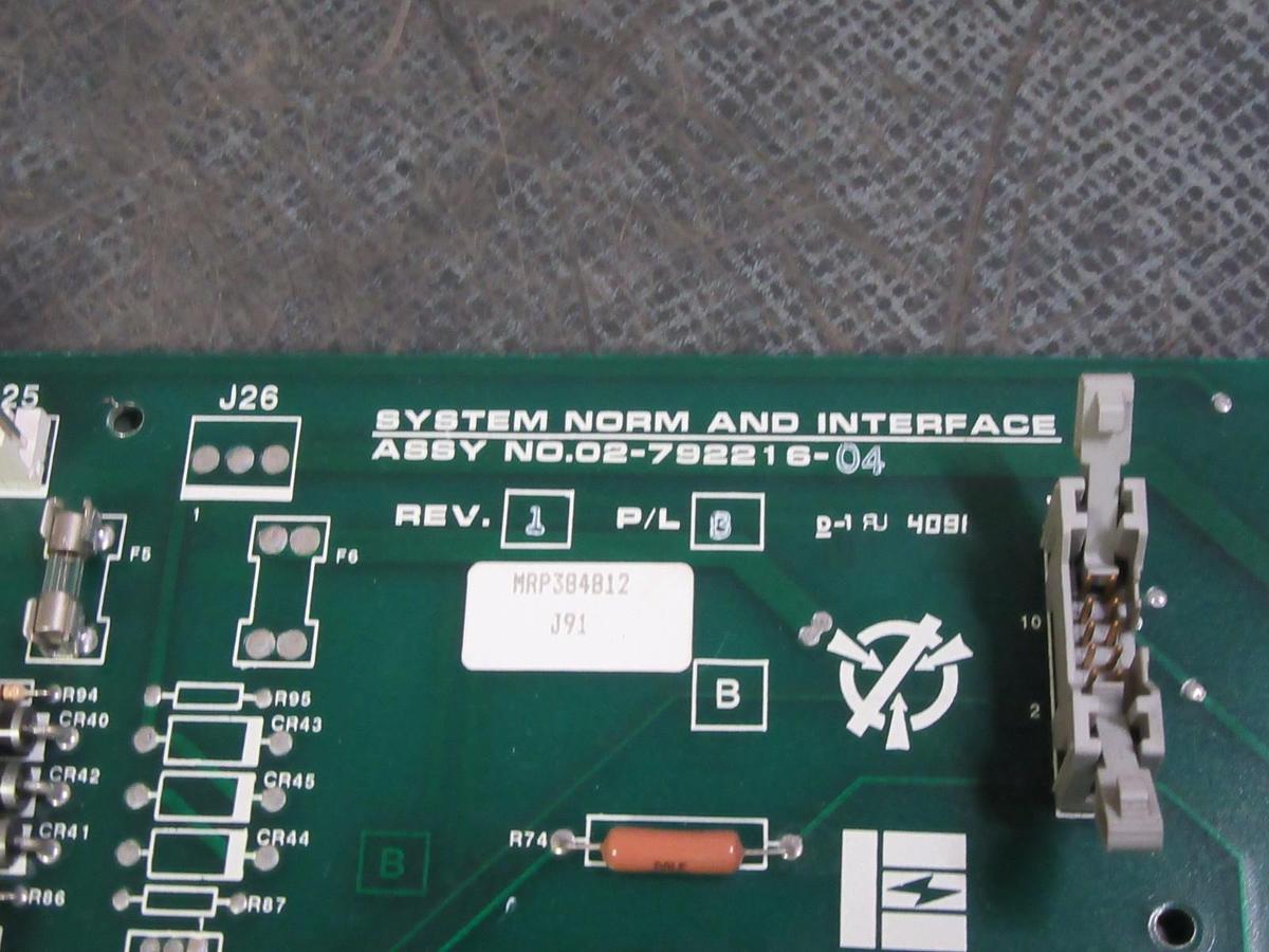 Used LIEBERT SYSTEM NORM & INTERFACE CIRCUIT BOARD MODEL: 02-792216-04 REV 1