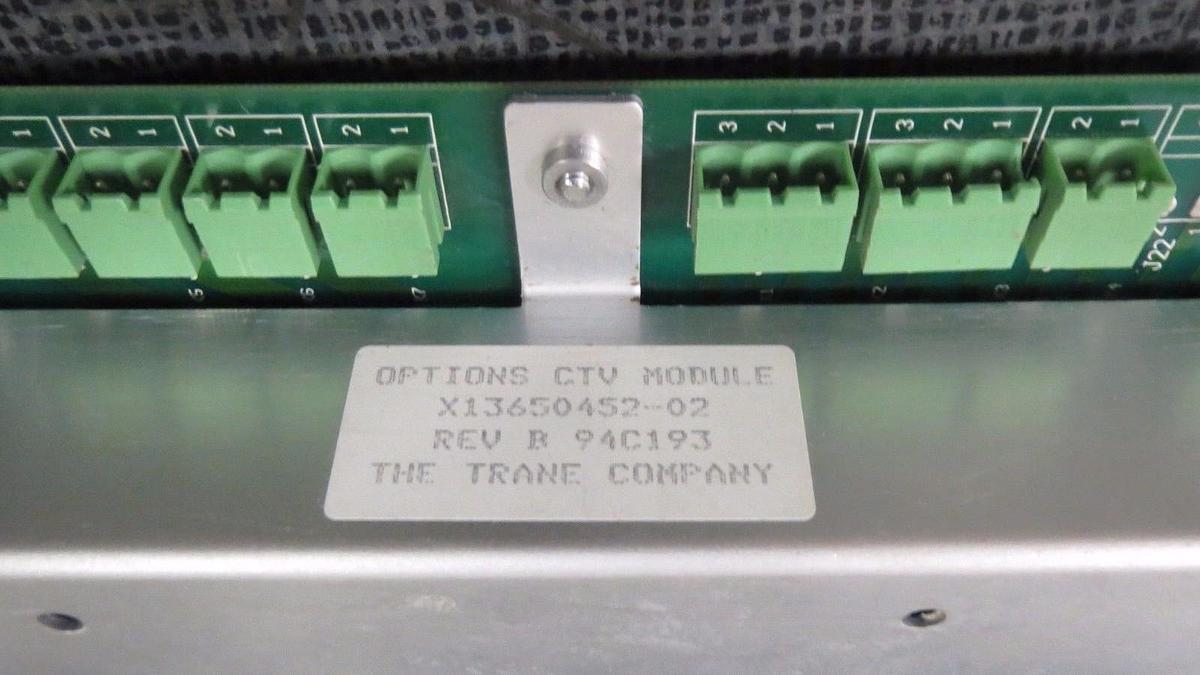 Used TRANE OPTIONS CTV MODULE X13650452-02 REV B **WARRANTY INCLUDED**