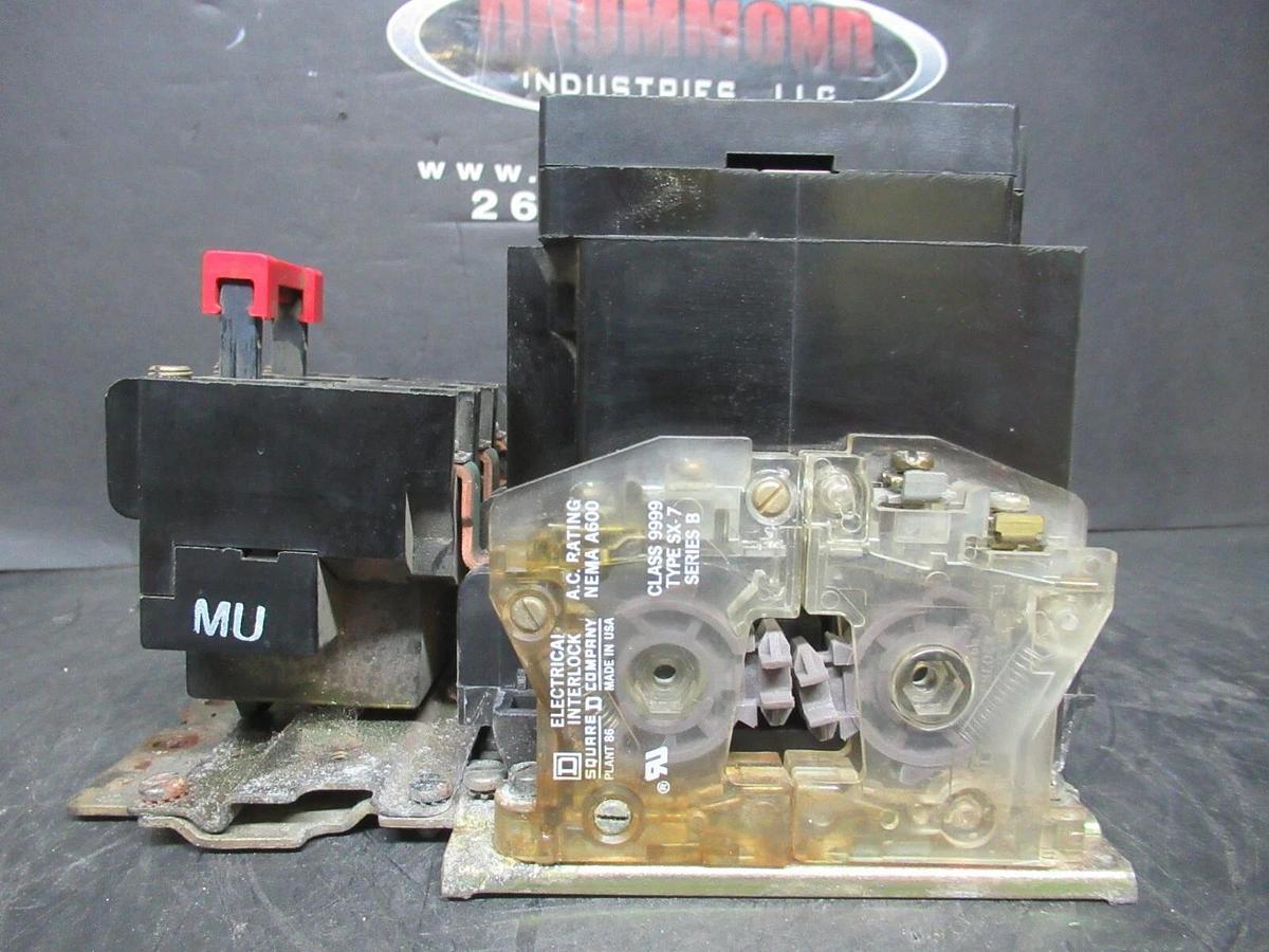 Used SQUARE D NEMA 2 STARTER 8536SD01 W/ OVERLOAD RELAY 600 VAC 25 HP 3-PHASE