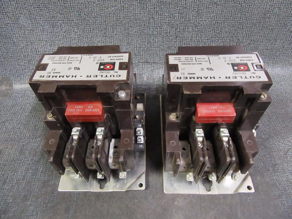 Used (1) CUTLER HAMMER CONTACTOR 120 AMP 600V 3 PHASE 110-120V COIL MODEL: C832JN3