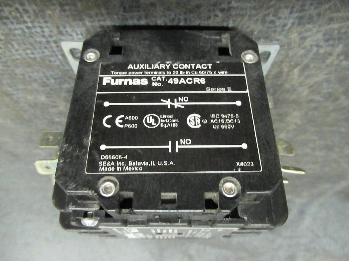 Used FURNAS DEFINITE PURPOSE CONTACTOR 42AF35AJASM 25A 600V 7.5HP 24 VAC