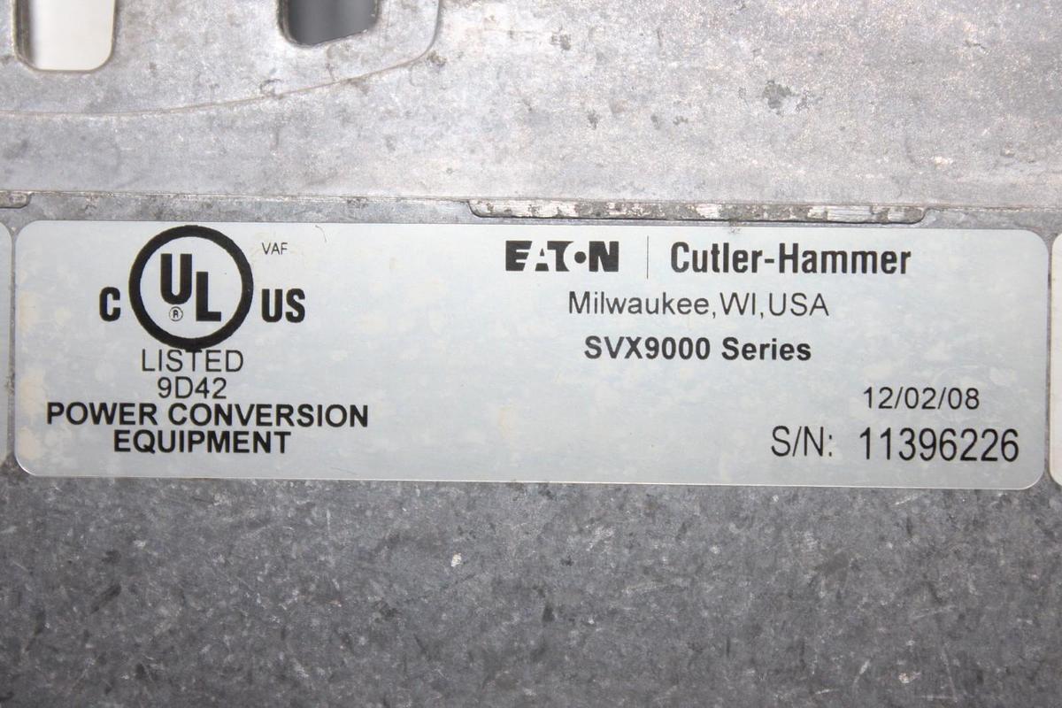 Used EATON VARIABLE FREQUENCY DRIVE HVX9000 HVX007A1-4A1B1 380 VOLT 12 AMP