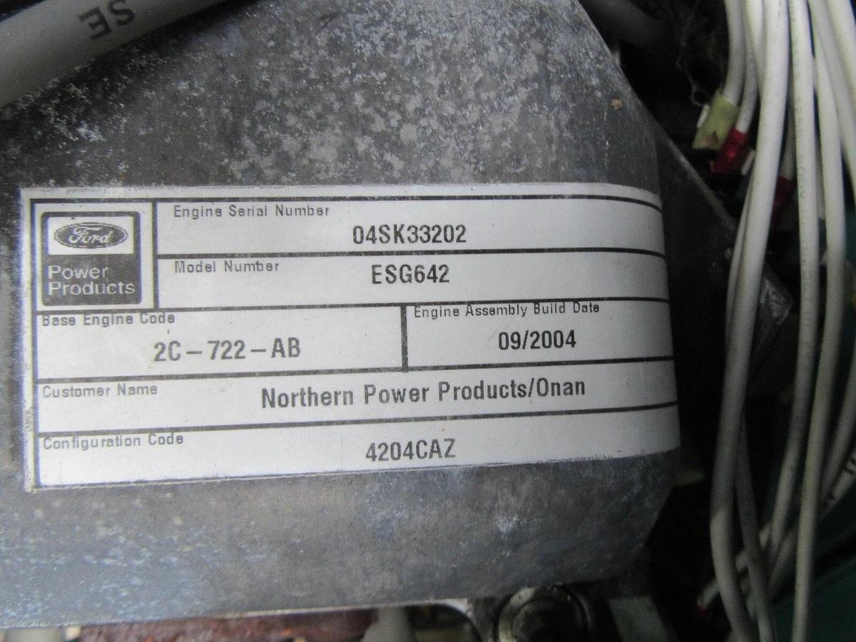 Used 35 KW GENERATOR NATURAL GAS LP PROPANE CUMMINS ONAN 120/240 VOLT 1 PH 642 HRS