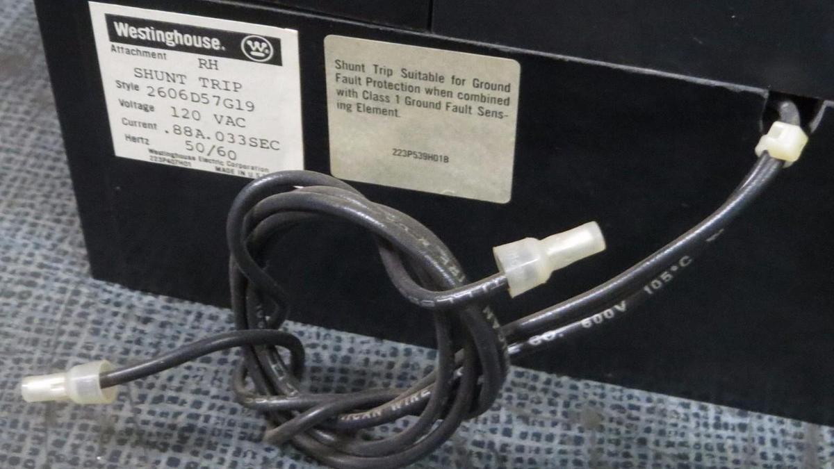 Used 800 AMP CUTLER HAMMER BREAKER MS360800A 600V W/ 120 VAC SHUNT TRIP **WARRANTY!**