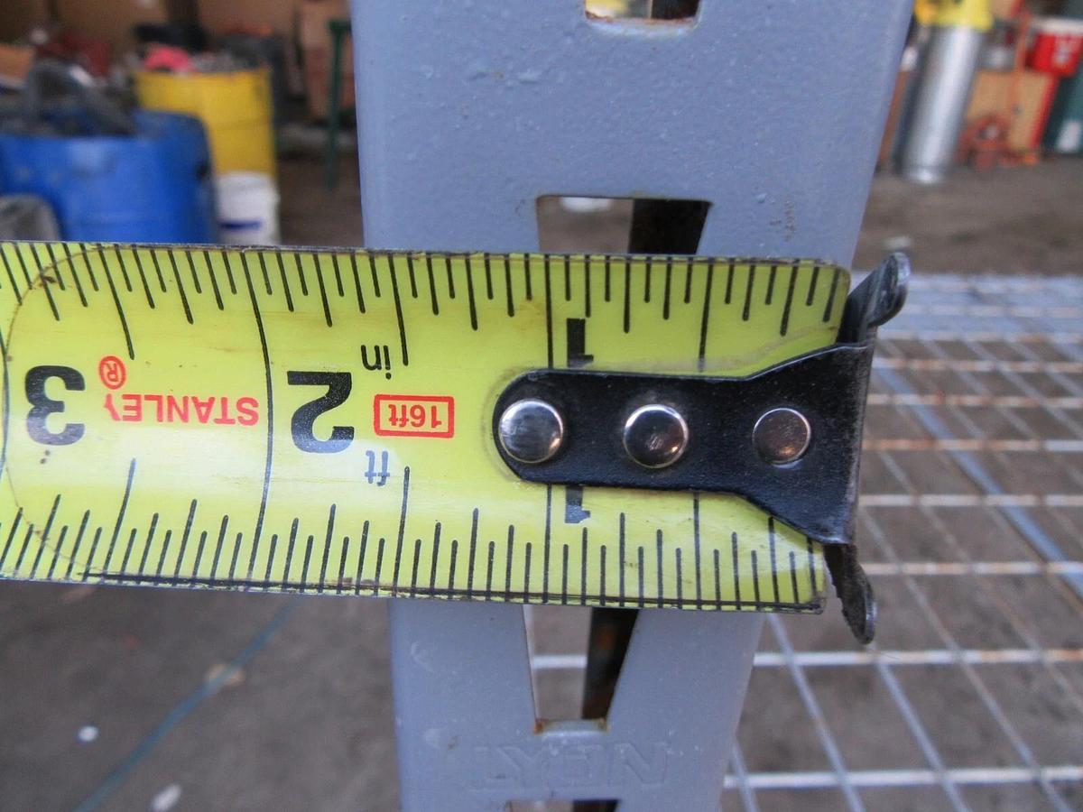 Used LYON 14GA. BULK STORAGE RACKING 7' L X 4' W X 5' T 1600# LBS CAP PER SHELF RACK