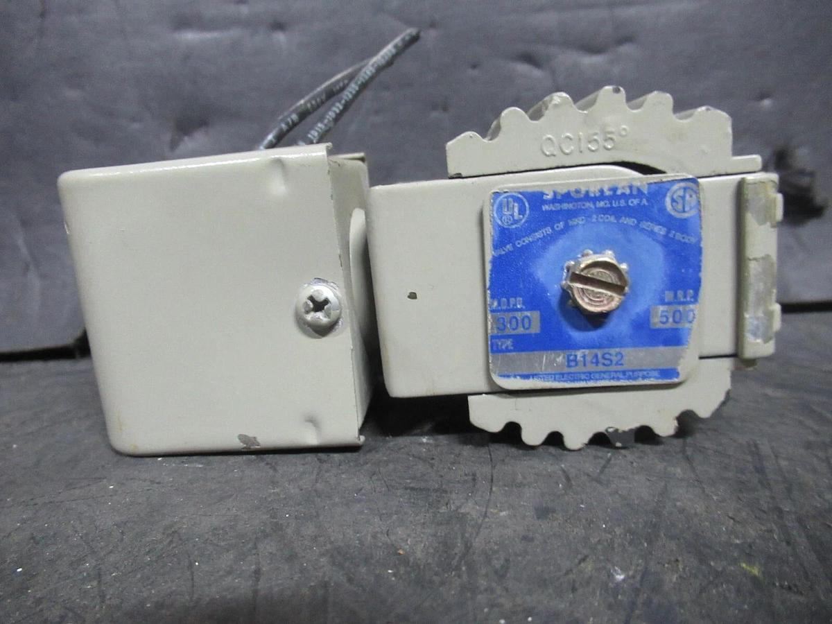 Used SPORLAN SOLENOID VALVE B14S2 300 MOPD 500 MRP **WARRANTY INCLUDED**