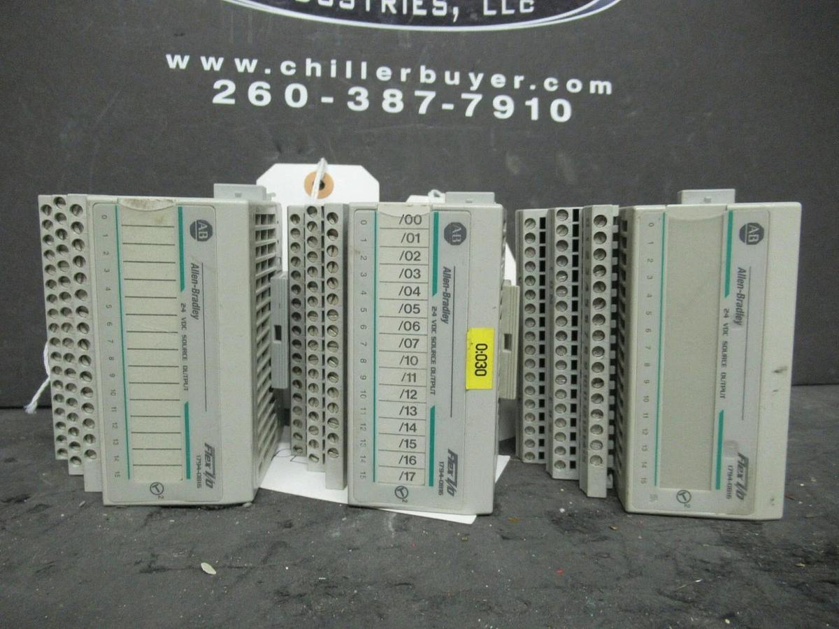 Used ALLEN BRADLEY FLEX I/O OUTPUT MODULE 1794-0B16 SER. A 96221873 REV. A01