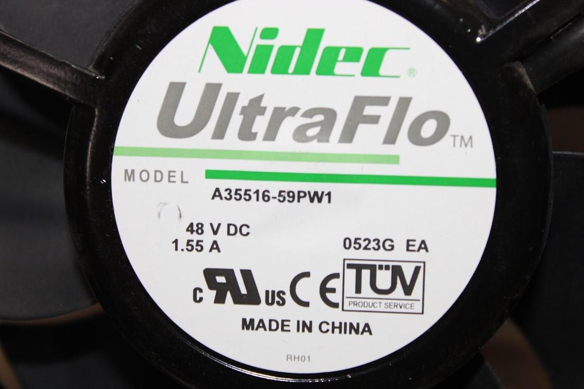 Used LOT OF 1 NIDEC ULTRAFLO COOLING FAN A35516-59PW1 48 VDC 1.55 AMP **WARRANTY**