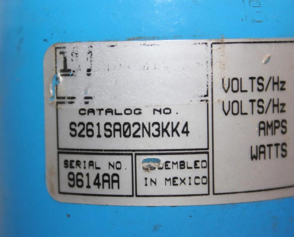 Used ITT SOLENOID GAS VALVE S261SA02N3KK4 120 VAC 0.26 AMP 17.5 WATT 50/60 HZ 25 PSI
