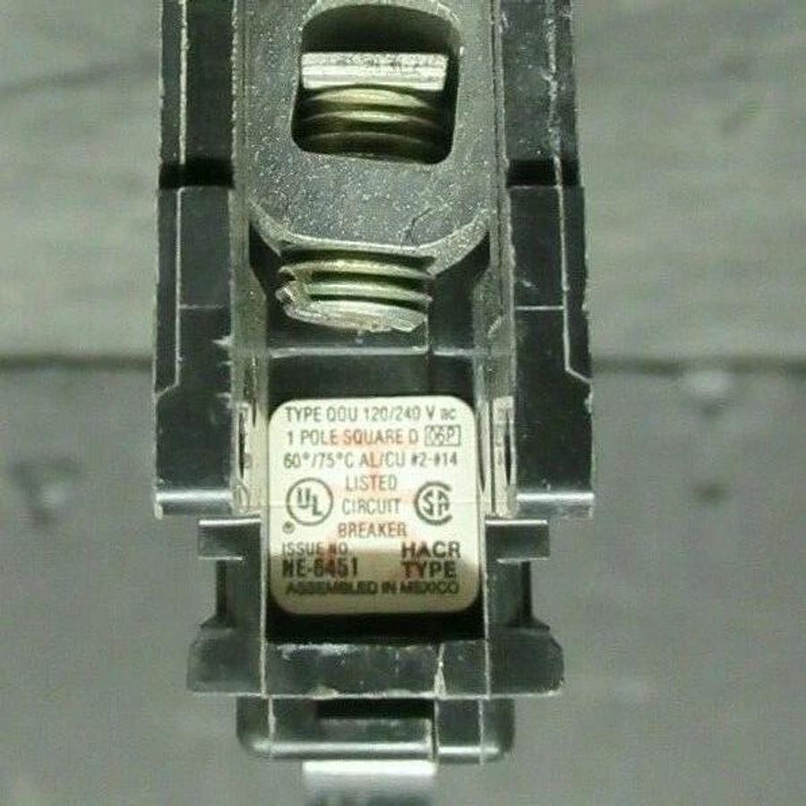 Used LOT OF 2 15 AMP SQUARE D SINGLE POLE BREAKERS 120/240 VAC