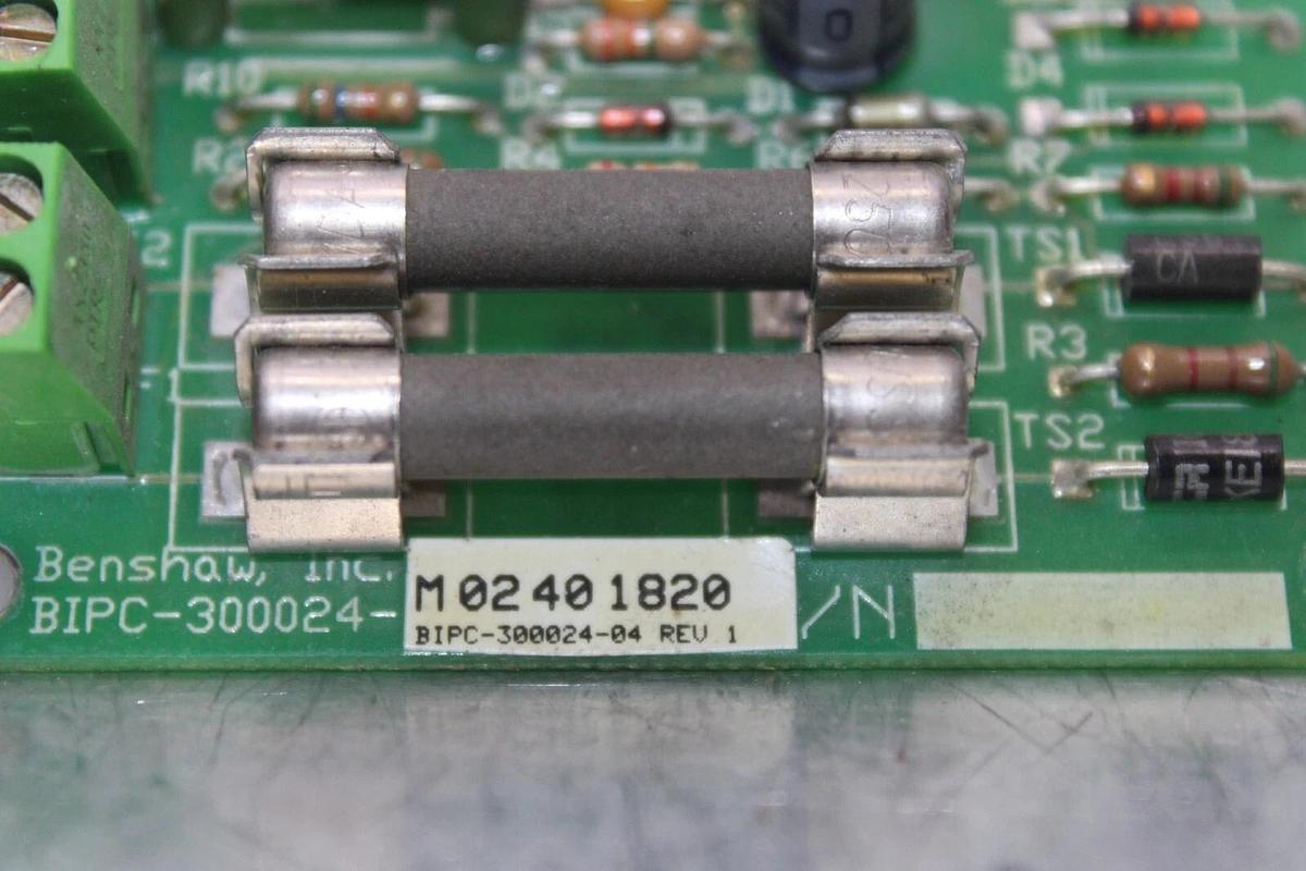 Used BENSHAW THERMISTOR INTERFACE CIRCUIT BOARD BIPC-300024-04 REV. 1 M02401820