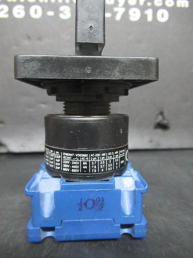 Used KRAUS + NAIMER ROTARY SWITCH CH10 A200 F55694/006-DES 600 VAC 20 AMP 5 HP