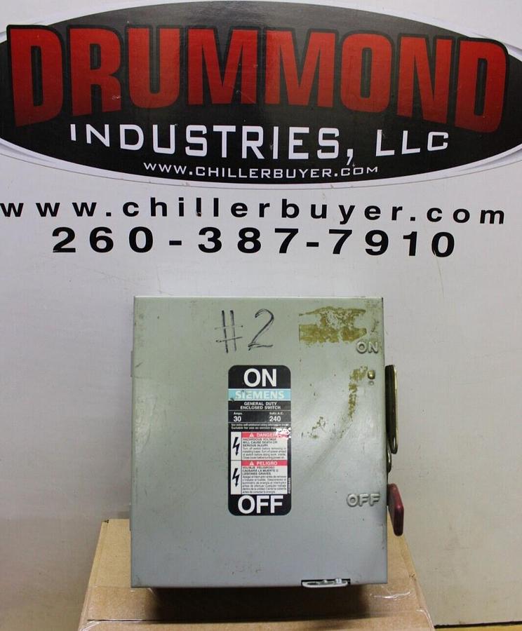 Used SIEMENS HEAVY DUTY ENCLOSED SWITCH GF321N 30 AMP 240 VAC TYPE 1 **WARRANTY**