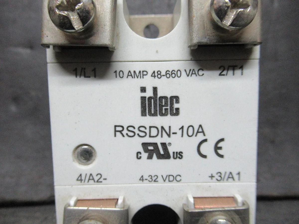 Used IDEC SOLID STATE RELAY RSSDN-10A 48-660 VAC 10 AMP COIL: 4-32 VDC **WARRANTY**