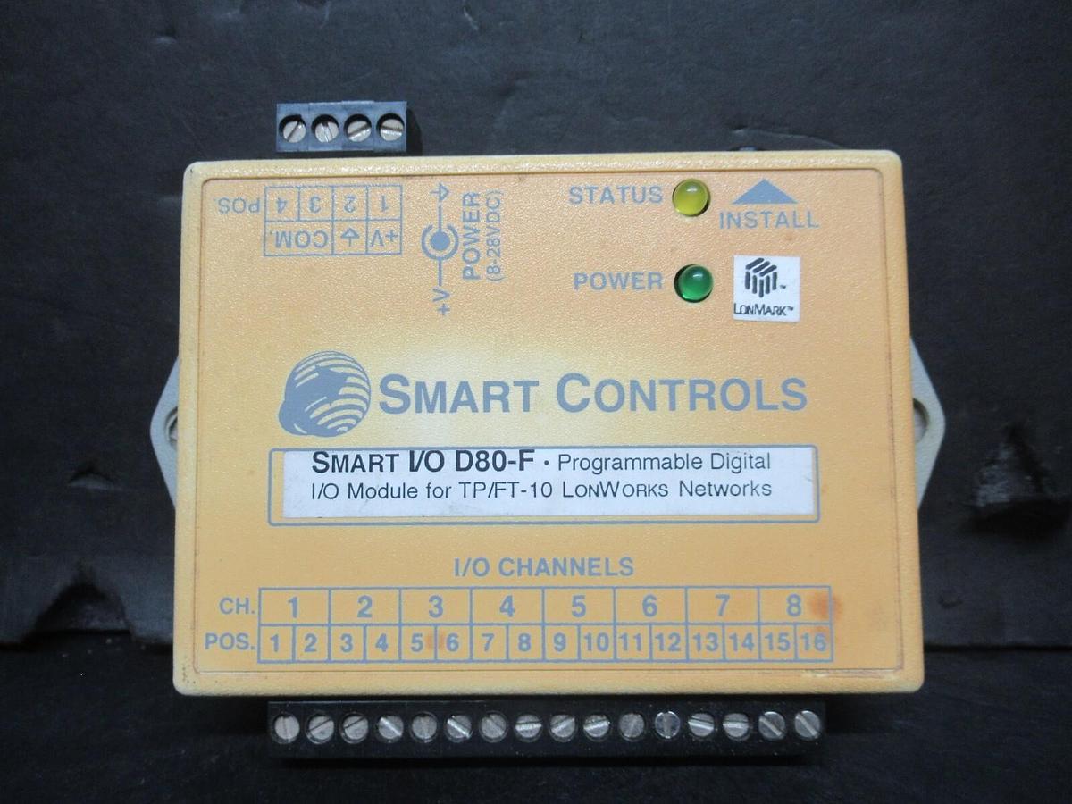Used SMART CONTROLS SMART I/O D80-F PROGRAMABLE I/O MODULE FOR TP/FT-10 NETWORKS