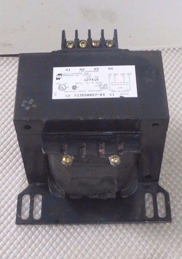 Used NECO HAMMOND CONTROL TRANSFORMER X13550057-03 1 PH 750 VA 60 Hz 127415