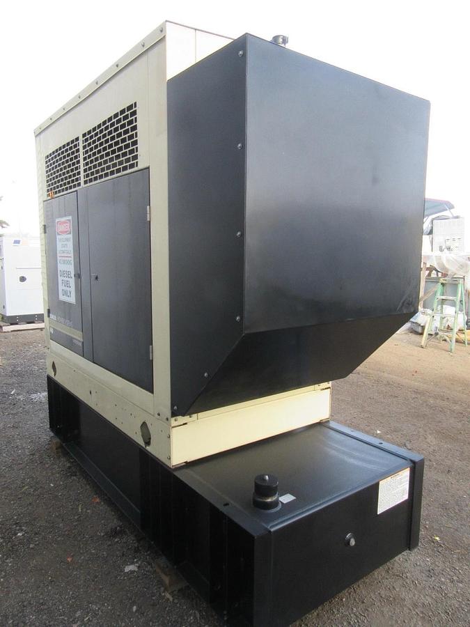 Used 40KW DIESEL GENERATOR KOHLER 120/240 V JOHN DEERE ENCLOSED VIDEO WE SHIP 40 KW