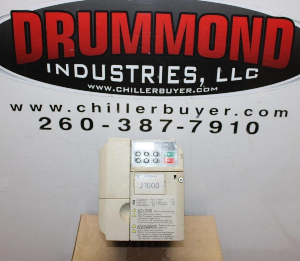 Used YASKAWA VARIABLE FREQUENCY DRIVE CIMR-JU4A0002BAA REV. A 480 VAC 2.1 AMP
