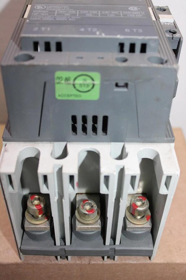 Used ABB CONTACTOR A185-30 250 AMP 600 VOLT 3-POLE 150 HP COIL: 120V