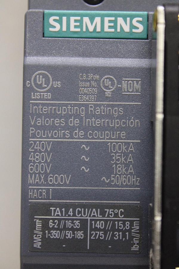 Used ABB MH HIGH INTERRUPTING CIRCUIT BREAKER 800 AMP 600 VAC 3-POLE