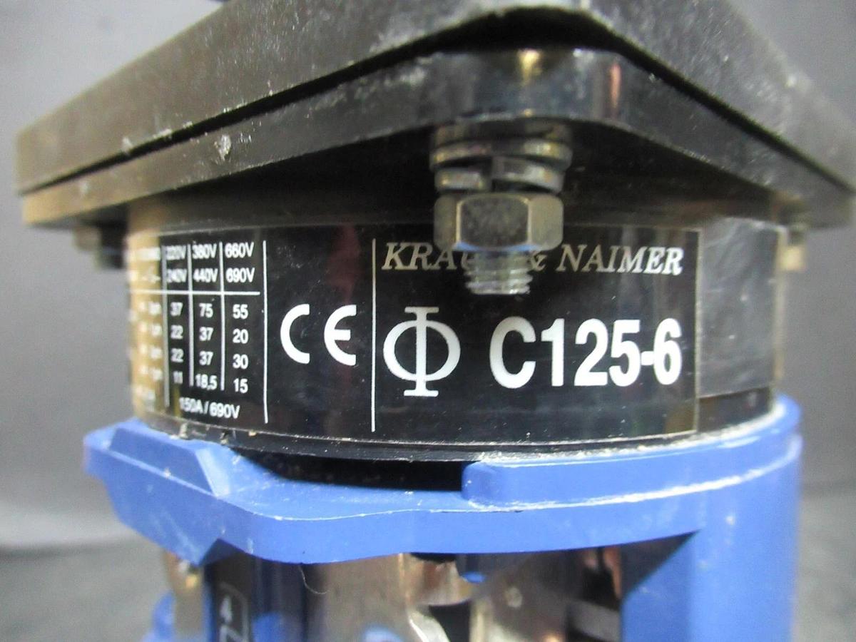 Used KRAUS + NAIMER C125-6 + CAD-11 GENERAL PURPOSE ROTARY CAM SWITCH 600 VAC 150 AMP