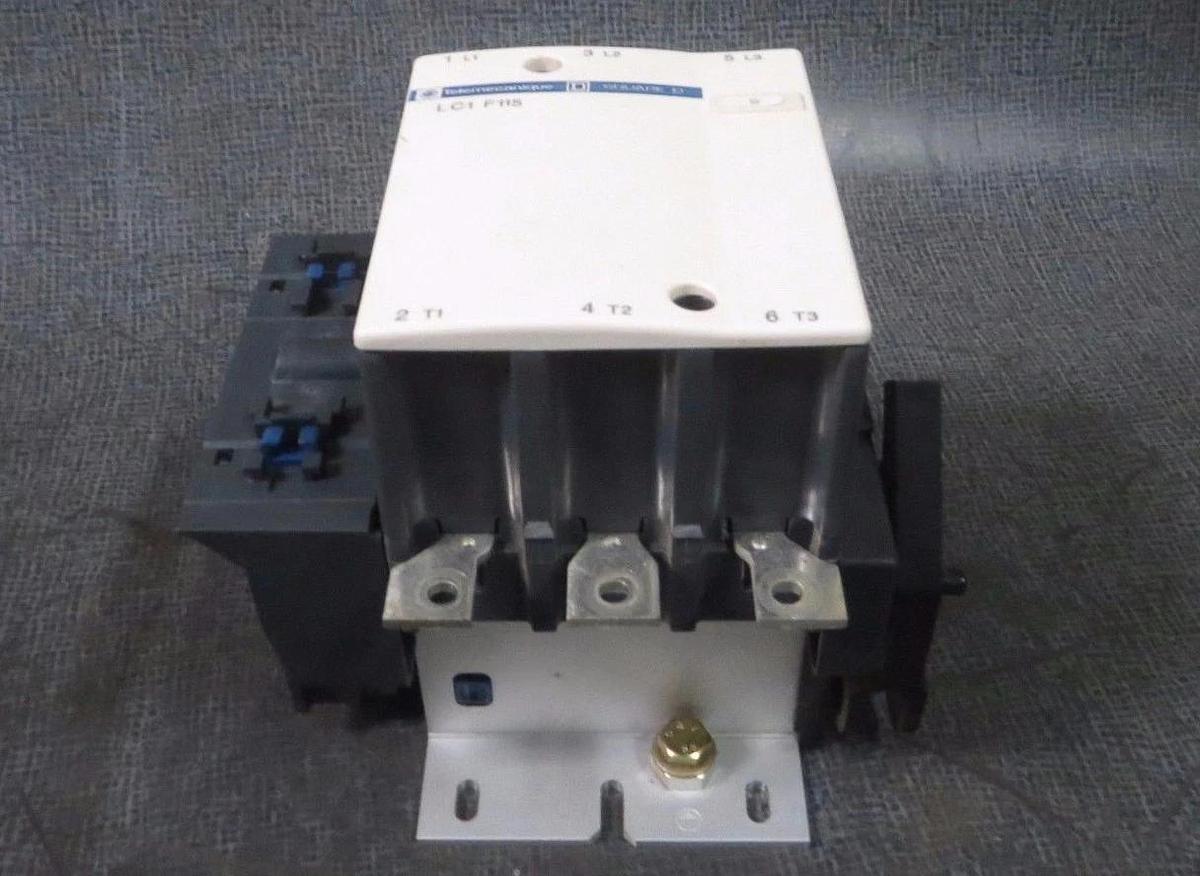 Used TELEMECANIQUE SQUARE D CONTACTOR 175 AMP 600V 3 PHASE 110V COIL MODEL: LC1 F115