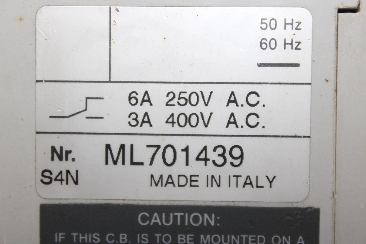 Used ABB BREAKER SACE S4 S4N 250 AMP 600 VOLT 3-POLE W/ AUX SWITCH & SHUNT TRIP