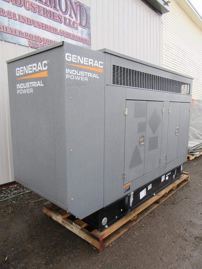 Used 48 KW 50 KW GENERATOR GENERAC NAT GAS LP PROPANE 120/240 V 1 PH 142 HRS WE SHIP