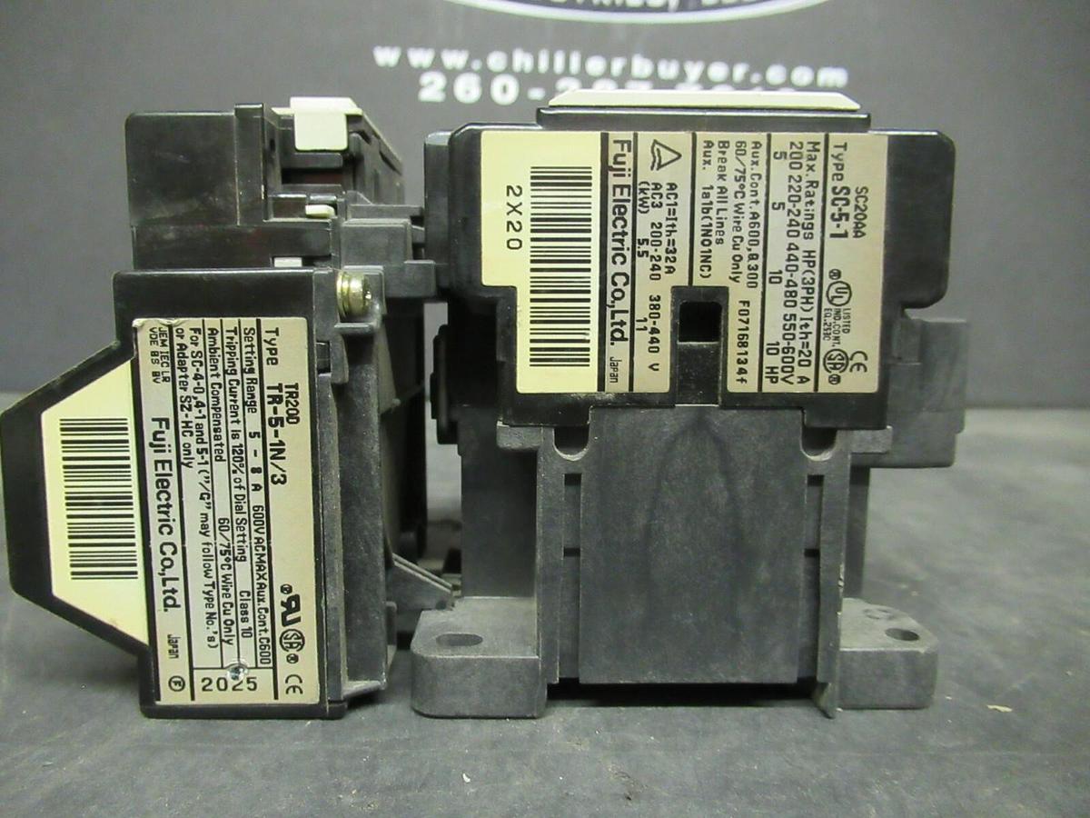 Used 20 AMP FUJI STARTER SC20AA  600 VAC 10 HP W/ TR20D OVERLOADS **WARRANTY**