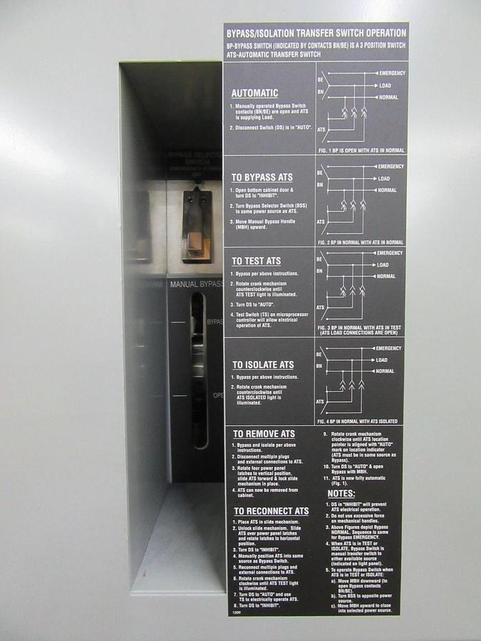 NEW 1000 AMP KOHLER ASCO ATS AUTOMATIC TRANSFER SWITCH ZCB-566641-1000 480 V 3 P