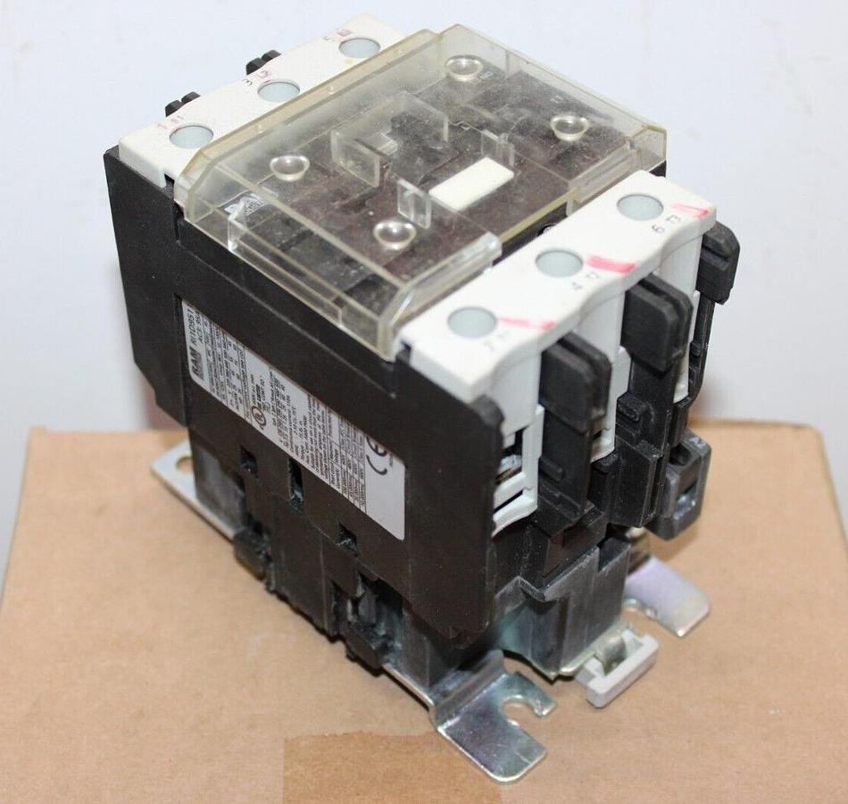 Used RAM INDUSTRIES CONTACTOR RI1D9511 110 AMP 600 VAC 3-POLE COIL: 120 VOLT 60 HP