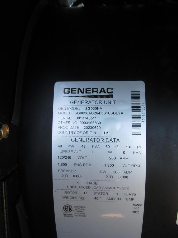NEW 48 KW GENERATOR NATURAL GAS GENERAC 120/240V  SOUND ENCLOSED VIDEO 50 KW