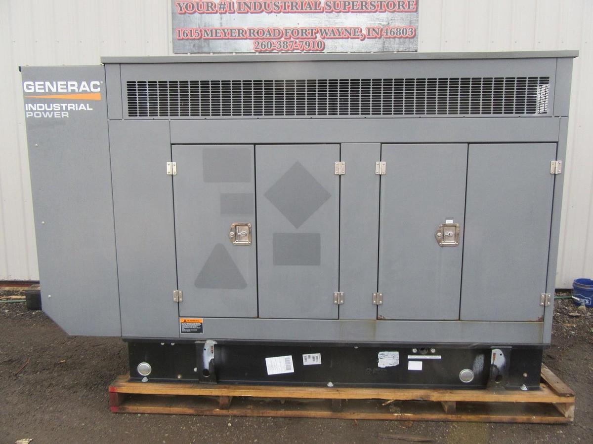 Used 48 KW 50 KW GENERATOR GENERAC NAT GAS LP PROPANE 120/240 V 1 PH 142 HRS WE SHIP