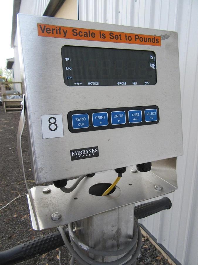 Used 3' X 3' SPX / GSE PROVEX PORTABLE FOOD GRADE STAINLESS FLOOR SCALE FAIRBANKS