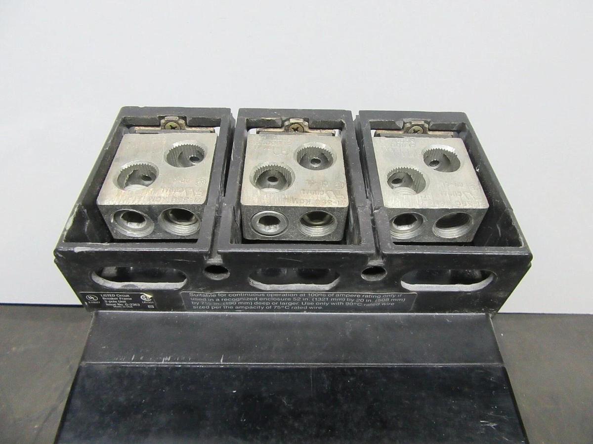 Used SQUARE D CIRCUIT BREAKER LEL36125LS W/ ARP050 250A SENSOR 600 VAC MICROLOGIC LSI