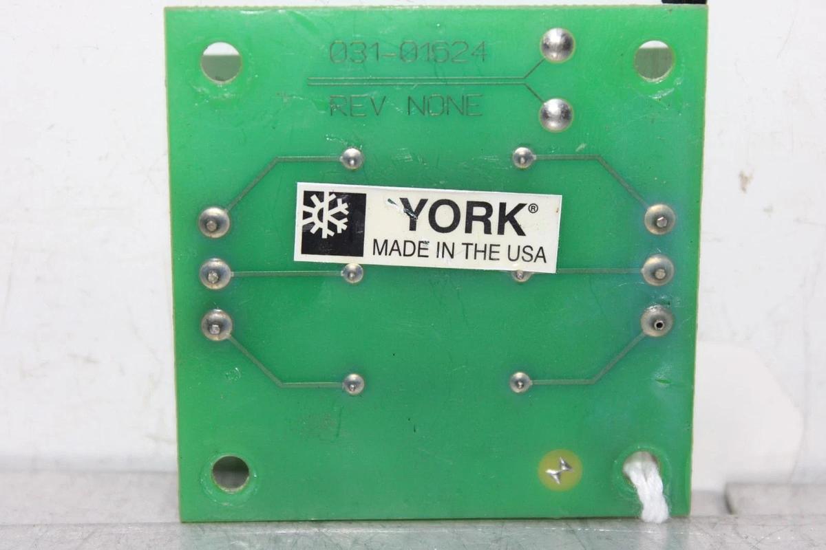 Used YORK ISOLATOR FILTER CIRCUIT BOARD 031-01624-000 REV. B 031-01524 *WARRANTY*