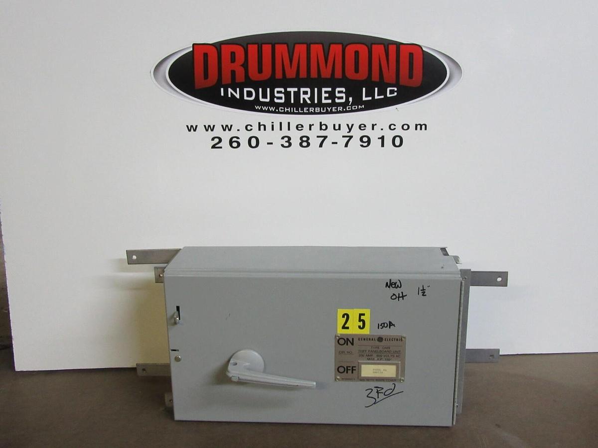 Used GE QMR THFP PANELBOARD THFP364 200 AMP 600 VAC 150 HP W/ SIDE PANELS